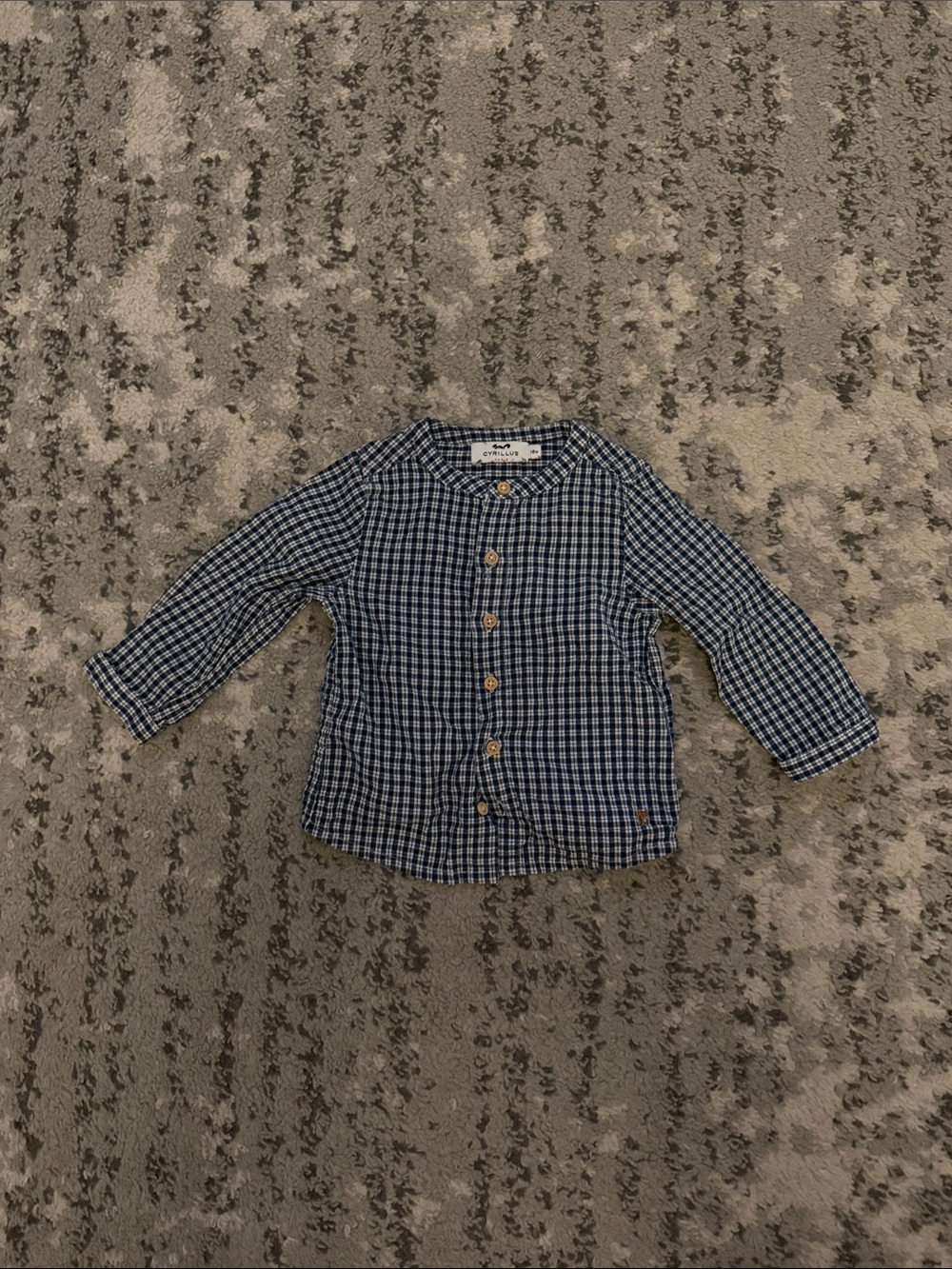 Cyrillus Blue and White Gingham Button-Down Shirt